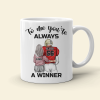 Football Couple I'll Always Be Your Biggest Fan, Personalized Gift White Mug