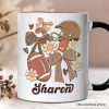 Football Mom Coquette Bow Daisy Personalized Mug, Retro Fall Game Day Preppy Gift with Custom Name