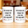 For Father's Day, I Bought You A Nice Mug With Your Money, Heart And Text - Personalized Custom Coffee Mug - DAD161_MG