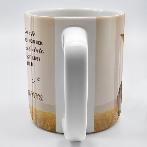 Forever And Always, Love You Longer Romantic Quote - Personalized Custom Coffee Mug - WIF037_MG