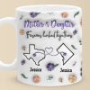 Forever Linked, Heart To Heart - Family Personalized Custom 3D Inflated Effect Printed Mug - Gift For Mom, Daughter