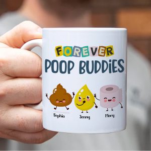 Forever Poop Buddies-Gift For Friends- Personalized Coffee Mug- Friends Poop Mug