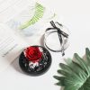 Forever Preserved Rose in Heart Glass Dome with LED Light for Valentine and Special Occasions