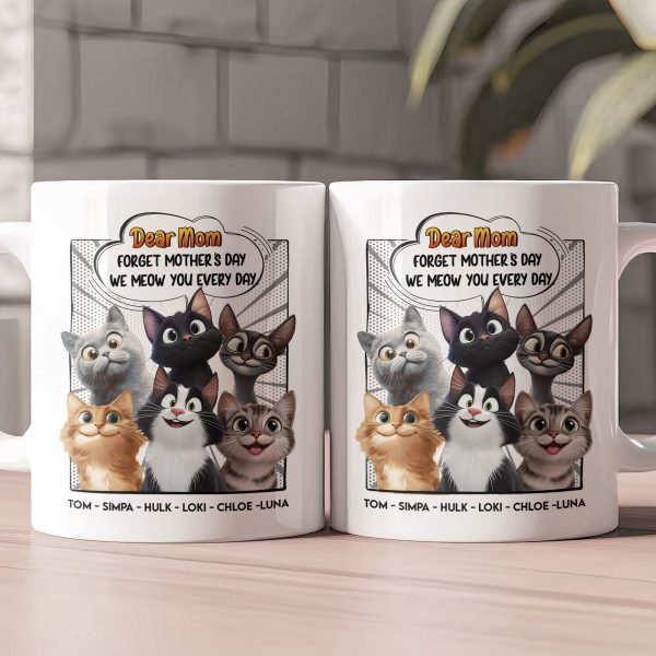 Forget Mother's Day We Meow You Every Day Cat Lovers - Personalized Mug