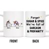 Forget Sugar & Spice Mug Featuring Unicorns & Stars - Personalized Custom Coffee Mug - COL033_MG