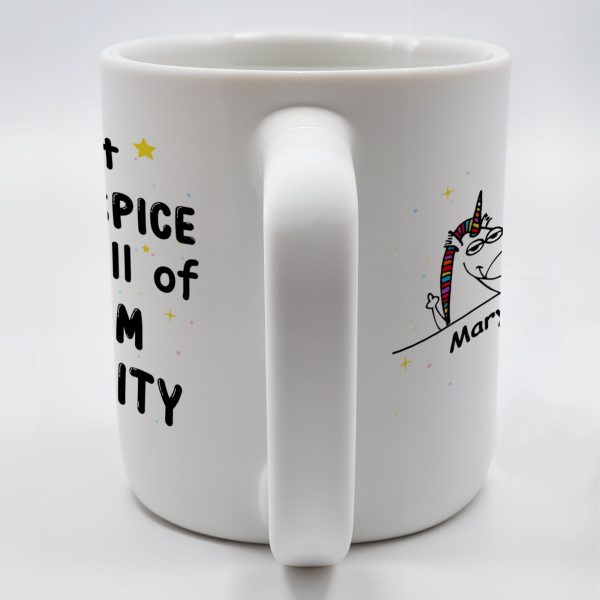 Forget Sugar & Spice Mug Featuring Unicorns & Stars - Personalized Custom Coffee Mug - COL033_MG
