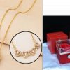 Four-Leaf Clover & Heart Necklace Gift Set - Dainty Gold Jewelry