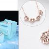 Four-Leaf Clover & Heart Necklace Gift Set - Dainty Gold Jewelry