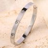 Four Leaf Clover Zircon Stainless Steel Bracelet