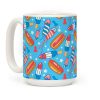 Fourth of July Wieners Pattern Coffee Mug