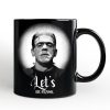 Frankenstein Spooky Portrait Personalized Mug Horror Villain Theme Halloween Gift with Custom Name