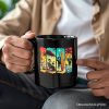Frankenstein's Beach Vacation Personalized Mug, Retro Neon Summer Vibes Gift with Custom Name