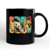 Frankenstein's Beach Vacation Personalized Mug, Retro Neon Summer Vibes Gift with Custom Name