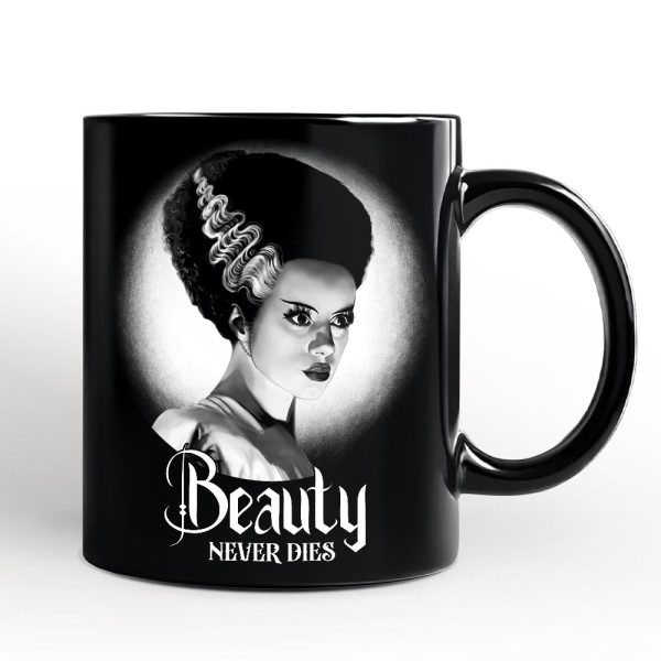 Frankenstein's Bride Spooky Portrait Personalized Mug Horror Villain Theme Halloween Gift with Custom Name