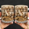Fresh Eggs With Charming Chickens Design - Personalized Custom Coffee Mug - FARM020_MG