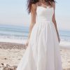 Fresh Scoop Neck Spaghetti Strap Pocket Trim Fit & Flare Midi Sundress - White