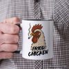 Fried Chicken Hen Personalized Mug, Funny 420 Stoner Humor Gift with Custom Name
