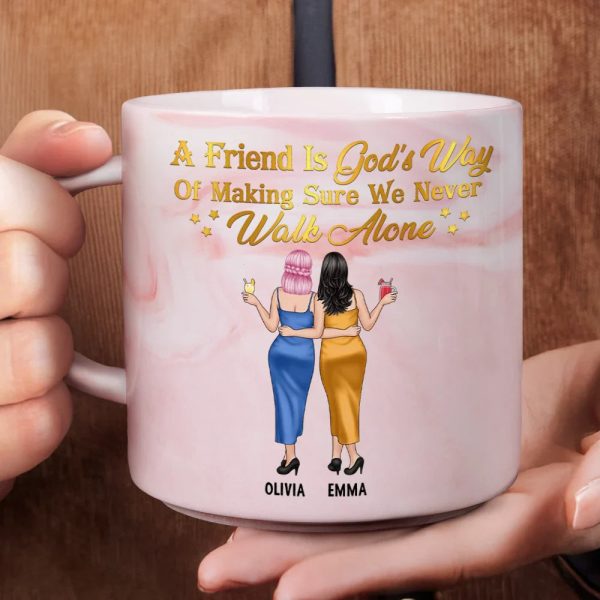 Friend Is God's Way - Personalized Marble Mug