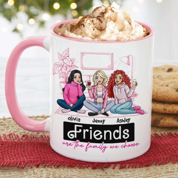 Friends Are The Family We Choose, Gift For Friends, Personalized Mug, Drinking Friends Mug 05NAHN050124HH