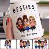 Friends Sisters Besties Sitting Doll Personalized Mug