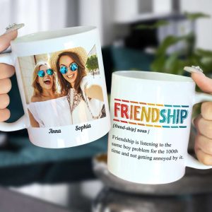 Friendship Is Listening To Be Same Boy Problem Personalized Mug, Gift For Friends