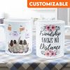 Friendship Knows No Distance - Personalized Mug - Birthday, Long Distance Friendship Gift For Sister, Soul Sister, Best Friend, BFF, Bestie, Friend - State Girls