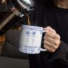 Friendship White Ceramic Mug with Clear Print and Floral Details, Simple Everyday Style, Gift-Ready for Loved Ones