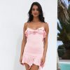 Frill Hem Strappy Mini Dress