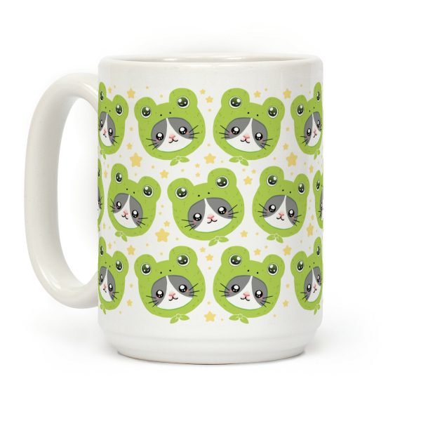 Frog Hat Cat Coffee Mug