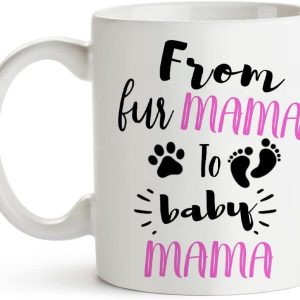 From Fur Mama to Baby Mama Coffee Mug Funny New Mom Gift for First Time Mom Wife Daughter