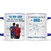 From Mom Dad To Son Watching You Be A Dad Blue Tone - Personalized Mug - Gift For Son