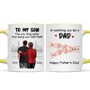 From Mom Dad To Son Watching You Be A Dad Fist Bump Personalized Mug, Gift For Son