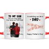 From Mom Dad To Son Watching You Be A Dad Fist Bump Personalized Mug, Gift For Son