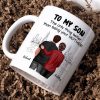 From Mom Dad To Son Watching You Be A Dad Fist Bump Personalized Mug, Gift For Son