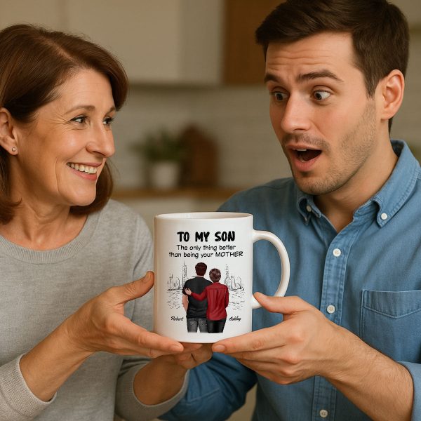 From Mom Dad To Son Watching You Be A Dad Personalized Mug, Gift For Son
