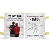 From Mom Dad To Son Watching You Be A Dad Personalized Mug, Gift For Son