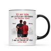From Mom To Son My Little Boy Yesterday My Friend Today Personalized Mug