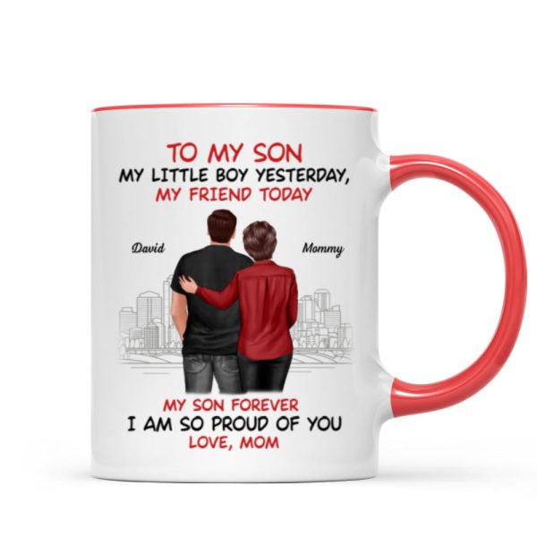 From Mom To Son My Little Boy Yesterday My Friend Today Personalized Mug