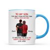 From Mom To Son Watching You Be A Dad Personalized Mug, Heartfelt Gift For Son