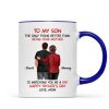 From Mom To Son Watching You Be A Dad Personalized Mug, Heartfelt Gift For Son