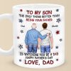 From My Arms To Theirs - Family Personalized Custom 3D Inflated Effect Printed Mug - Father's Day, Gift For Son