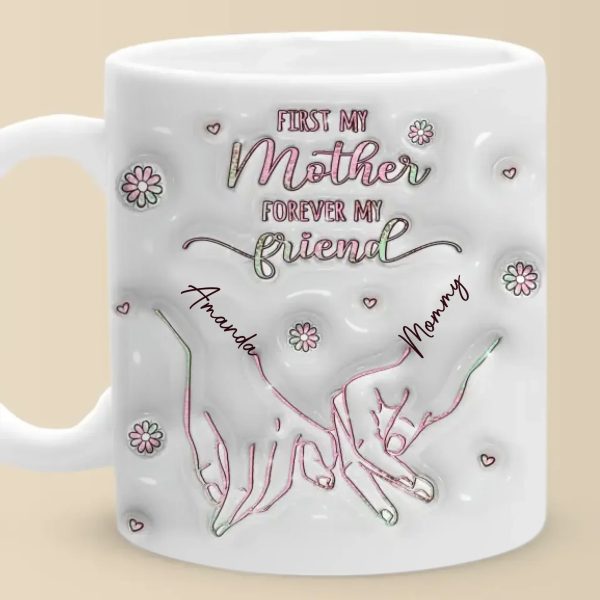 From My Hands To Yours, Always - Family Personalized Custom 3D Inflated Effect Printed Mug - Mother's Day, Gift For Mom, Daughter