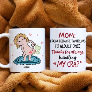 From Teenage Tantrums, Gift For Mom, Personalized Mug, Fart Butt Mug, Mother's Day Gift