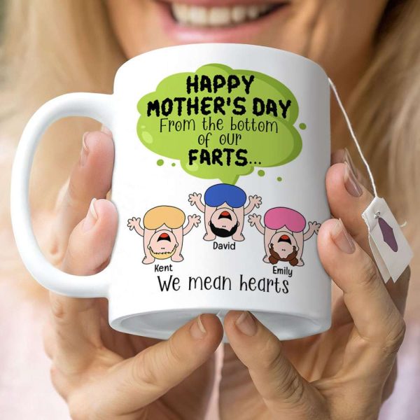 From The Bottom Of Our Farts, Personalized Coffee Mug, Love Mom Coffee Mug, Mother's Day, Birthday Gift For Mom
