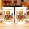 From The Land Of Liberty, Pope Leo XIV To The Chair Of St. Peter, Pope and American Flag - Personalized Custom Coffee Mug - FTH078_MG