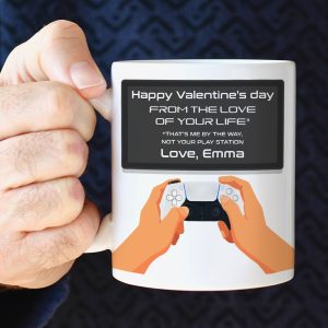 From The Love Of Your Life, Personalized Coffee Mug, Valentine's Day Gifts For Gamers, Couple Coffee Mug