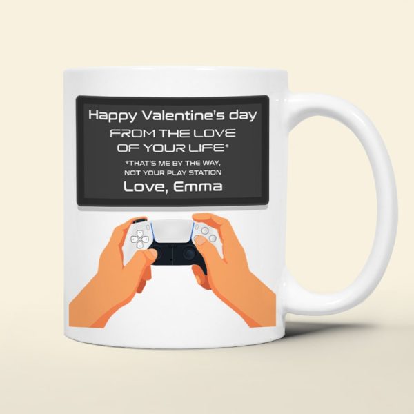 From The Love Of Your Life, Personalized Coffee Mug, Valentine's Day Gifts For Gamers, Couple Coffee Mug