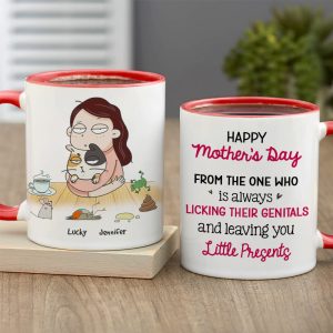 From The One Who Is Always Licking Their Genitals, Personalized Mug, Gift For Cat Lovers