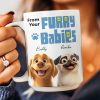 From Your Furry Babies With Love Creative White Ceramic Mug for Mother's Day, Birthdays, and Cozy Family Moments