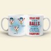 From Your Swimming Champions Personalized Funny Sperms Coffee Mug Gift For Dad